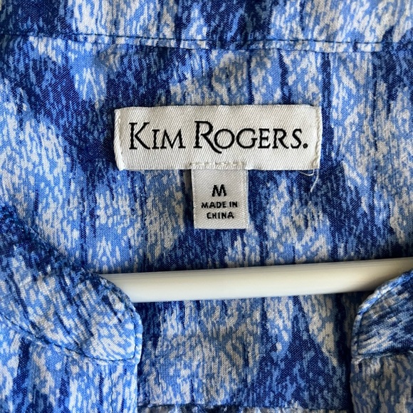 KIM ROGERS  Blue Women’s Top Tunic Sz M - Picture 10 of 10